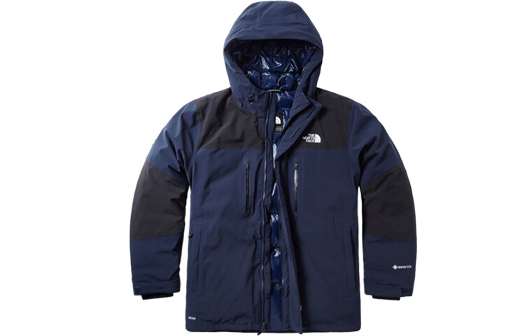 Пуховик мужской синий The North Face, синий