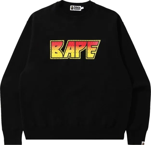 Толстовка BAPE Crystal Stone Relaxed Crewneck 'Black', черный