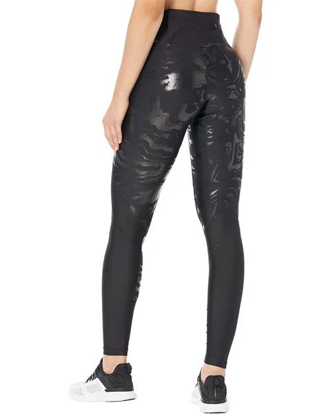 Брюки PUMA Run Ultraform High-Waisted Fleece High Shine All Over Print Tights, цвет Puma Black