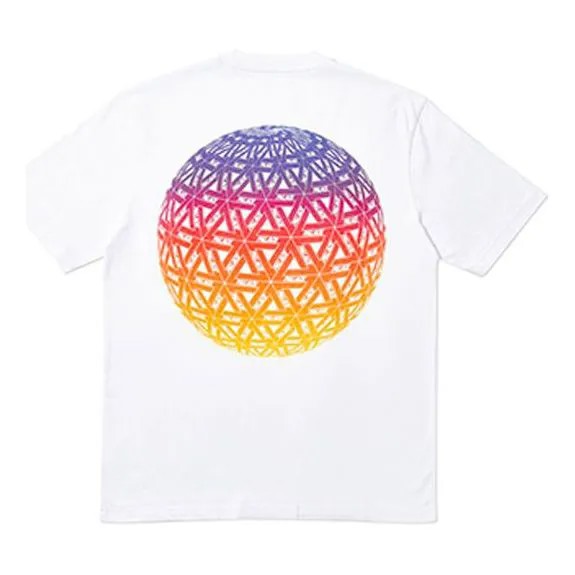 Футболка PALACE GLOBULAR T-SHIRT WHITE Back Short Sleeve Unisex, белый