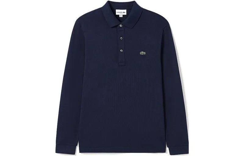 Рубашка поло мужская темно-синяя Lacoste, темно-синий
