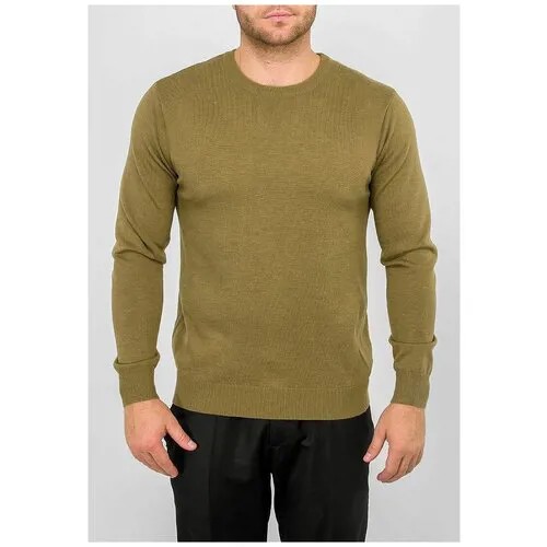 Джемпер мужской GREG G121-05423 (горчичный), Прямой силуэт / Сlassic fit, цвет Бежевый, размер 54