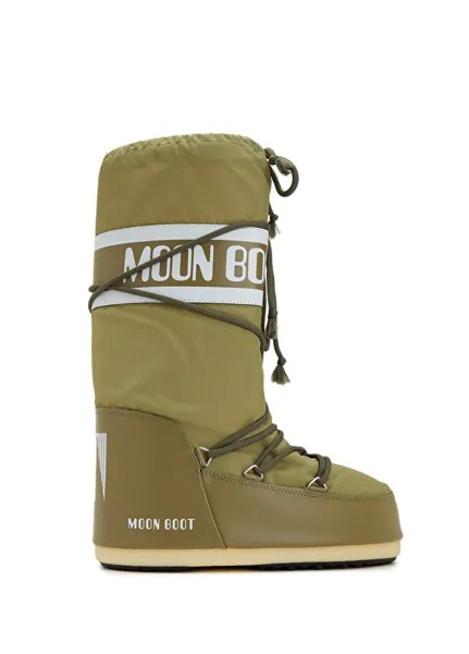 Женские зимние ботинки icon цвета хаки Moon Boot