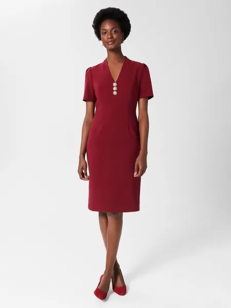 Свободное платье Hobbs Isla, насыщенный бордовый