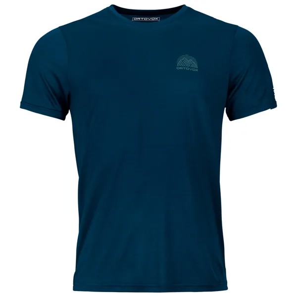 Рубашка из мериноса Ortovox 120 Cool Tec Mountain Stripe T Shirt, цвет Deep Ocean