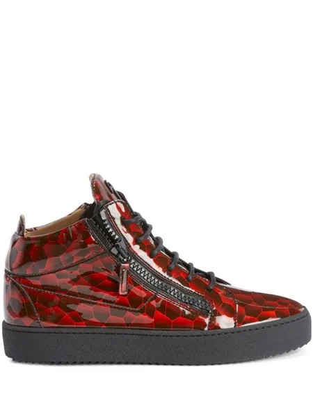Giuseppe Zanotti кеды Kriss с геометричным узором, красный