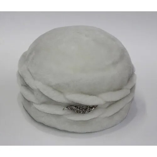 Шапка шлем Мария, демисезон/зима, подкладка, размер 56 - 57, белый