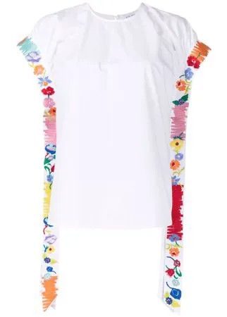 Mira Mikati поплиновая рубашка с вышивкой