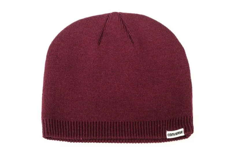 Шапка унисекс Converse Core Knit Beanie бордовая, one sise