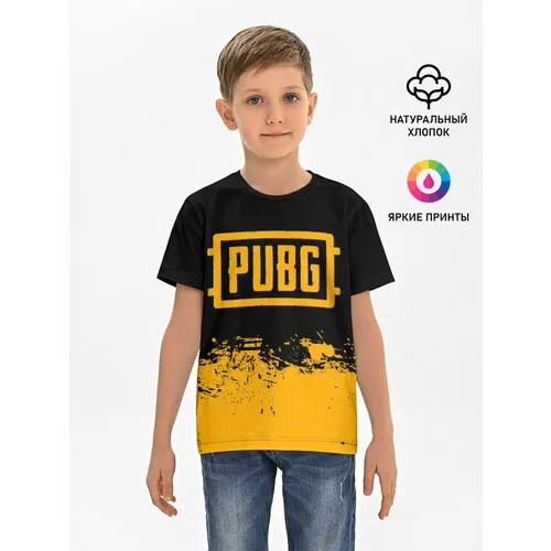 Футболка  хлопковая детская PUBG, размер 86, мультиколор