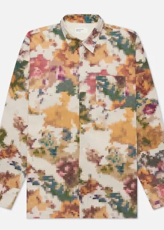 Мужская рубашка Universal Works Humber Pixel Flower, цвет камуфляжный, размер S
