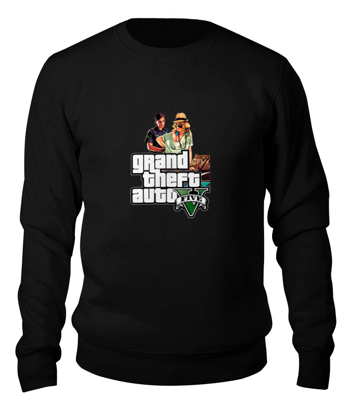 Свитшот унисекс Printio Grand theft auto v черный L