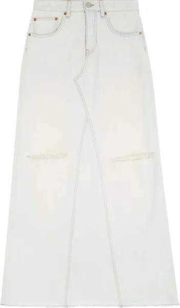 Юбка MM6 Maison Margiela Long Denim 'Light Blue', синий