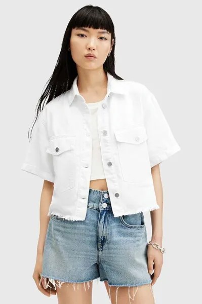 TOVE SS DENIM SHIRT джинсовый жилет AllSaints, белый
