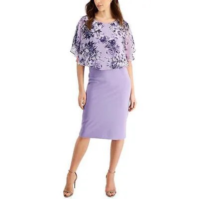 Женское фиолетовое платье-футляр миди с цветочным принтом Connected Apparel 6 BHFO 6790