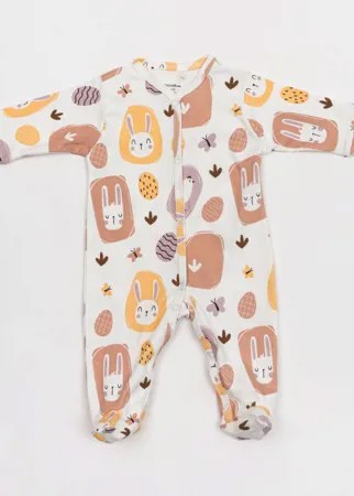 Forest kids Комбинезон с закрытыми ножками из хлопка Bunnies