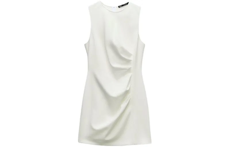 Платье без рукавов женское белое Zara