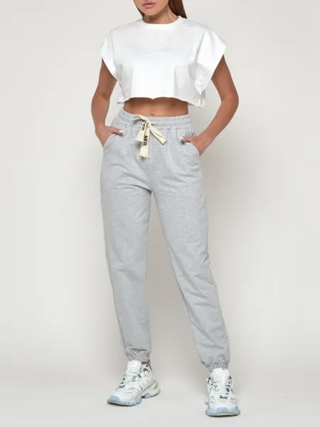 Спортивные брюки женские NoBrand AD316 серые 56 RU