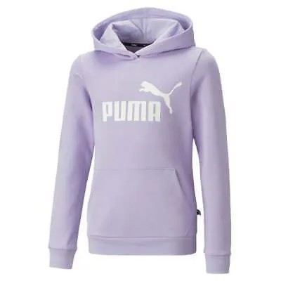 Толстовка с капюшоном с логотипом Puma Essentials для мальчиков фиолетовая 58703125