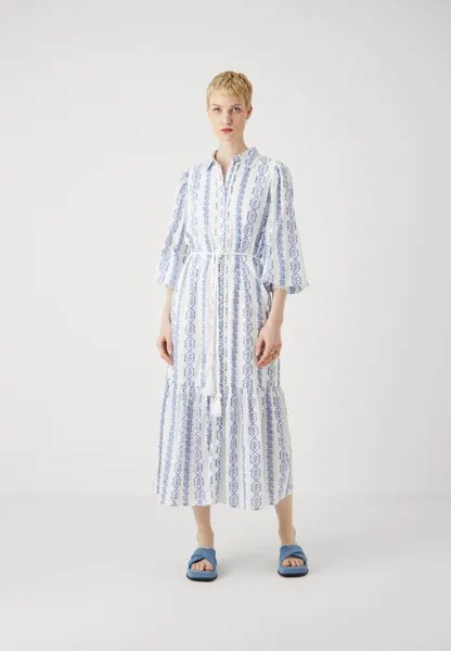 Платье-рубашка Yastovina Long Shirt Dress YAS Tall, звездно-белое