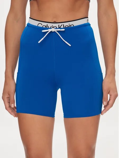Байкерские шорты узкого кроя Calvin Klein Performance, синий