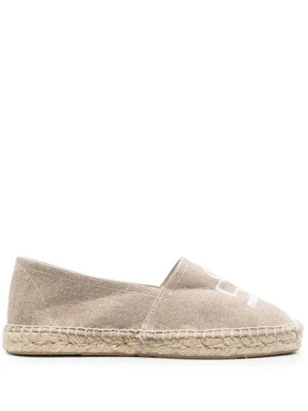 ISABEL MARANT эспадрильи с логотипом, нейтральный цвет