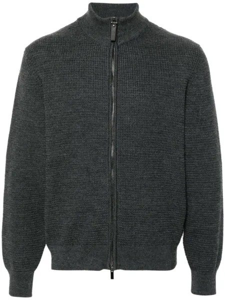 Canali кардиган из мериносовой шерсти на молнии, серый
