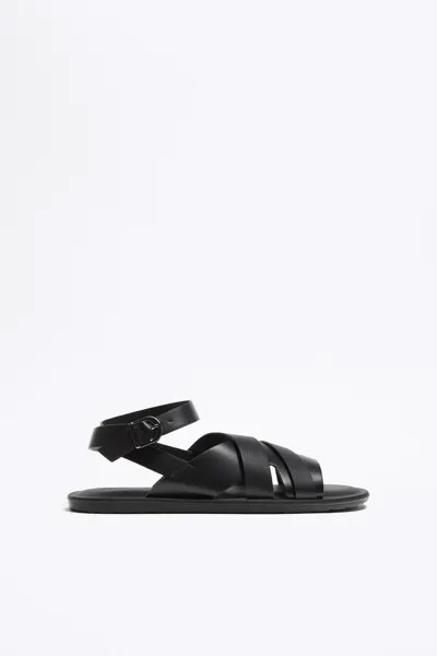 Сандалии мужские ZARA 222710981 черные 43 EU (доставка из-за рубежа)