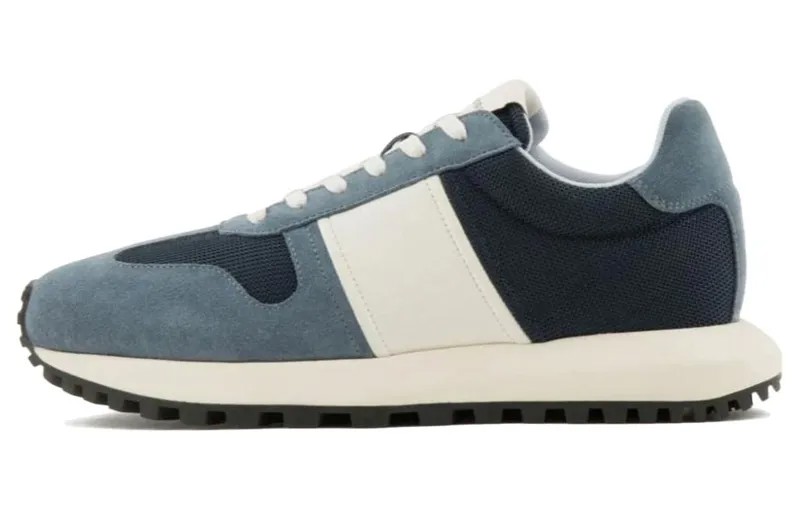 Кроссовки EMPORIO ARMANI Colour-block Low-top Sneakers, серый/синий
