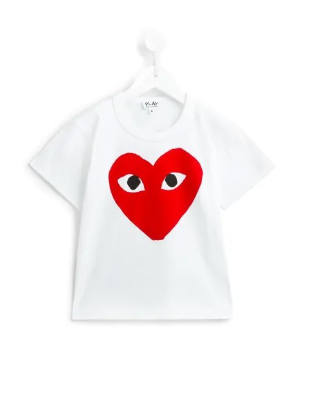 Comme Des Garçons Play Kids футболка с принтом логотипа