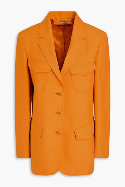 Саржевый пиджак Alberta Ferretti, оранжевый
