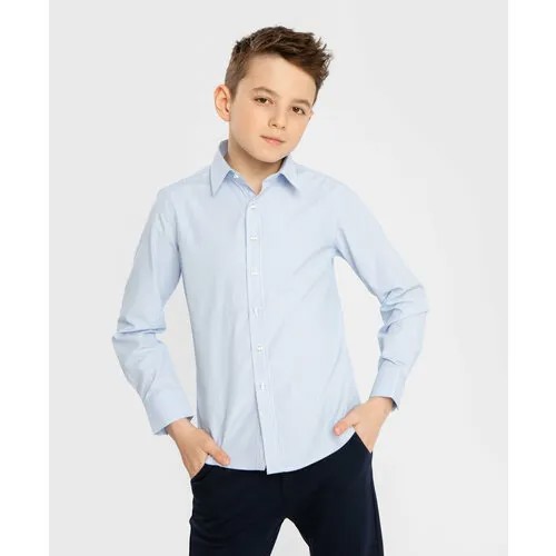 Школьная рубашка Button Blue, размер 170, голубой