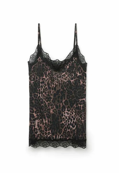 Топ V-NECK Tezenis, крапчатый светло-коричневый