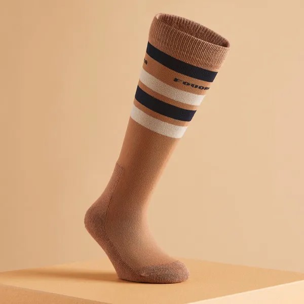 Носки для верховой езды 100 детские коричневые FOUGANZA, цвет braun