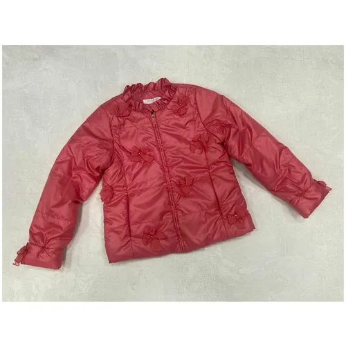 Джинсовая куртка Colabear, размер 122, коралловый
