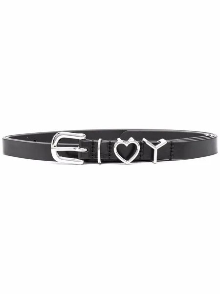 Y/Project slogan embellished buckle belt