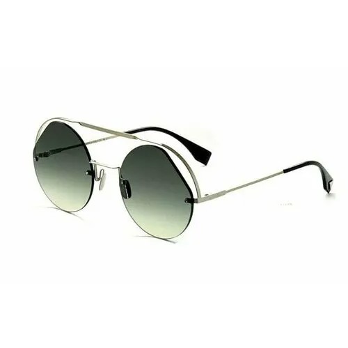 Солнцезащитные очки FENDI, зеленый, серый
