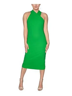 RACHEL RACHEL ROY Женское зеленое платье миди без рукавов с перекрещенным вырезом и бретелькой XXL