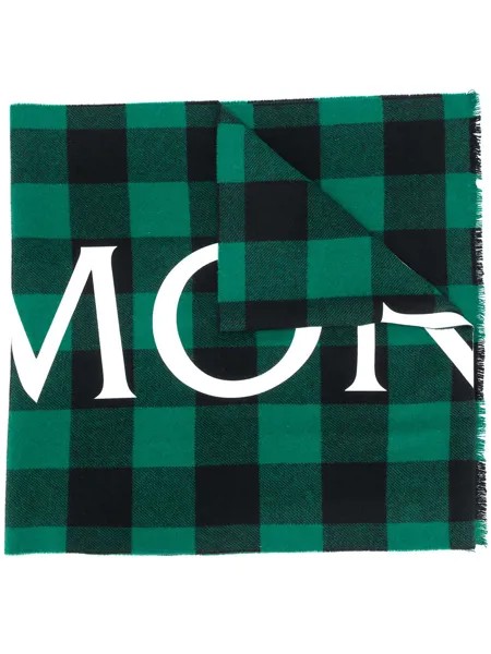 Moncler клетчатый шарф с логотипом
