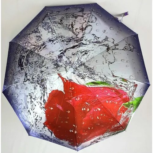 Зонт фиолетовый, красный