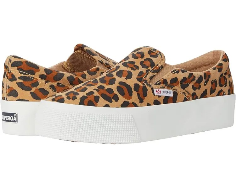 Кроссовки Superga 2306 Suede K Print, леопардовый