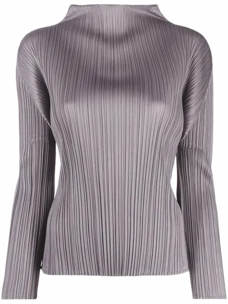 Pleats Please Issey Miyake блузка с длинными рукавами