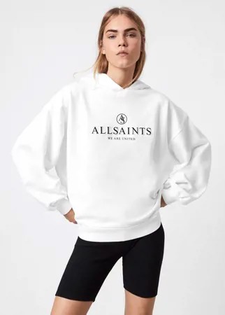 Белый свободный худи с логотипом AllSaints Unite Jen