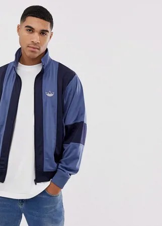 Темно-синяя спортивная куртка в полоску adidas Originals-Темно-синий