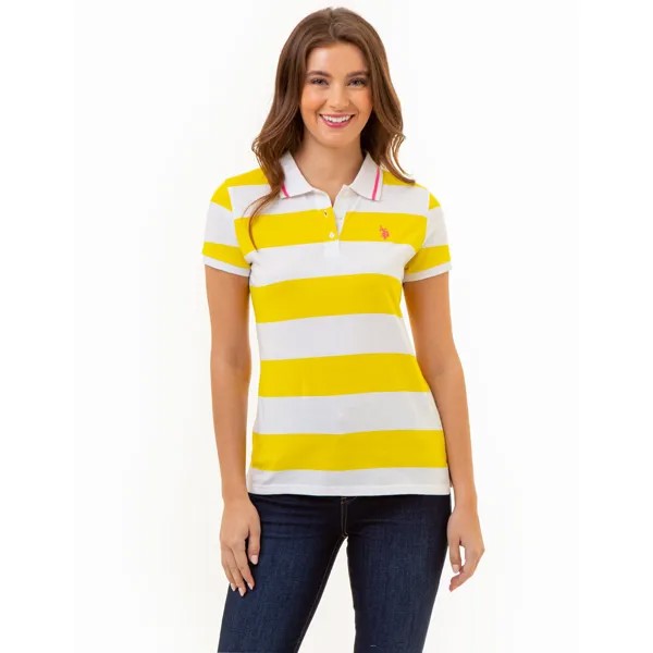 Футболка-поло U.S. Polo Assn. Rugby Stripe, желтый