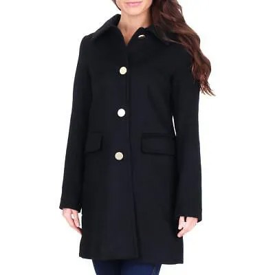 Женская черная нарядная куртка миди Tahari Sophie, длинное пальто, верхняя одежда M BHFO 4233