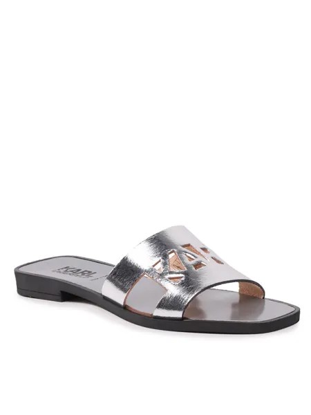 Шлепанцы KL80406 KARL LAGERFELD серебристый 37 EU