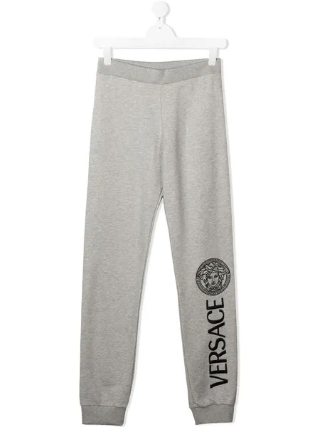 Versace Kids спортивные брюки с логотипом Medusa