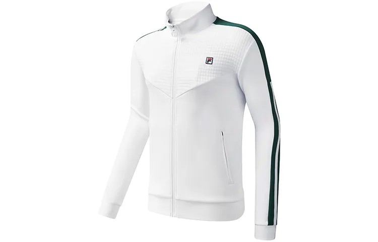 Куртка спортивная мужская белая Fila, цвет Jade White