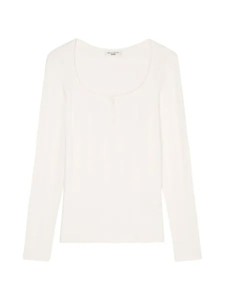 Лонгслив Marc O'Polo DENIM Serafino slim, цвет silky white